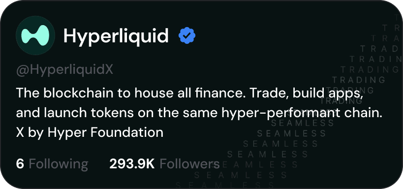 Hyperliquid protocol tweet showing community engagement